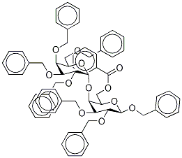 Benzyl 4-O-(2,3,4,6-Tetra-O-benzyl α-D-galactopyranosyl)-2,3-di-O-benzyl-6-O-benzoyl-β-D-galactopyranoside Struktur