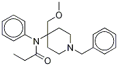 1-Benzyl-4-[N-(1-propanoyl)-N-phenylamino]-4-methoxymethylpiperidine-d3 Struktur