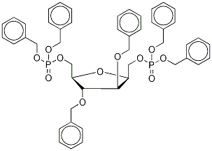 2,5-Anhydro-3,4-dibenzyl-D-glucitol-1,6-bis-(dibenzylphosphate) Struktur