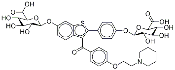 Raloxifene-d4 6,4’-Bis-β-D-glucuronide Struktur