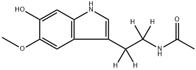 6-Hydroxy Melatonin-d4 Struktur