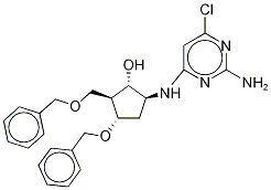 5-[(2-AMino-6-chloro-4-pyriMidinyl-13C2)aMino]-3-(phenylMethoxy)-2-[(phenylMethoxy)Methyl]cyclopentanol Struktur