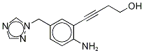 2-(1-Hydroxy-3-butynyl)-4-(1,2,4-triazolylMethyl)aniline Struktur