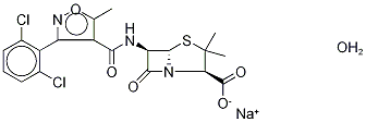 Dicloxacillin-13C4 SodiuM Salt Monohydrate Struktur