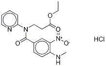 N-[4-(MethylaMino)-3-nitrobenzoyl]-N-2-pyridinyl-β-alanine-d3 Ethyl Ester Hydrochloride Struktur