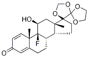 9-Fluoro-11β-hydroxy-17,20:20,21-bis(Methylenedioxy)-pregna-1,4-dien-3-one-d3 Struktur