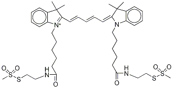 Cyanine 5 Bisfunctional MTSEA Dye, PotassiuM Salt (90%) Struktur