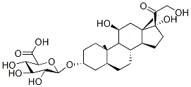 11β,17,21-trihydroxy-20-oxo-5α-pre Struktur