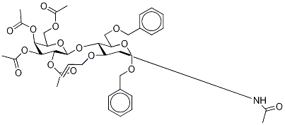 Benzyl 2-(AcetaMido)-2-deoxy-6-O-benzyl-3-O-2-propen-1-yl-4-O-[2,3,4,6-tetra-O-acetyl-β-D-galactopyranosyl]-α-D-glucopyranoside Struktur