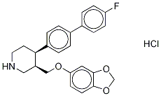 (3R,4S)-rel-3-[(1,3-Benzodioxol-5-yloxy)Methyl]-4-(4'-fluoro[1,1'-biphenyl]-4-yl)-piperidine-d4 Hydrochloride Struktur