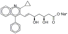 (3R,5S,6E)-7-(2-Cyclopropyl-4-phenyl-3-quinolinyl)-3,5-dihydroxy-6-heptenoic Acid Sodium Salt Struktur