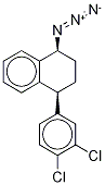 cis (1S,4S)-1-Azido-4-(3,4-Dichlorophenyl)-1,2,3,4-tertahydro-naphthalene-D4 Struktur