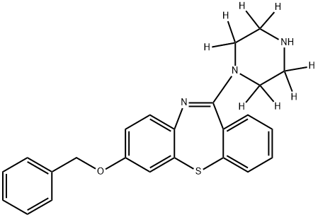 7-Benzyloxy-N-des{[2-(2-hydroxy)ethoxy]ethyl} Quetiapine-d8 Struktur