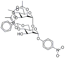 4-Nitrophenyl 2-O-(2,3,4,6-Tri-O-acetyl-α-D-mannopyranosyl)-4,6-O-benzylidene-α-D-mannopyranoside Struktur