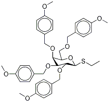 Ethyl Tetra-O-(4-methoxybenzyl)--D-thiogalactopyranoside Struktur