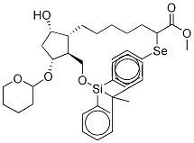 (1R,2S,3R,5S)-2-(tert-Butyldiphenylsilyloxy)methyl-5-hydroxy-3-tetrahydropyranyloxy-α-(phenylseleno)cyclopentaneheptanoic Acid Methyl Ester (Mixture of Diastereomers) Struktur