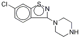 6-Chloro-3-(piperazin-1-yl)benzol[d]isothiazole-d8 Struktur