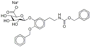 N-Benzyloxycarbonyl-4-O-benzyl DopaMine 3-β-D-Glucuronide SodiuM Salt Struktur