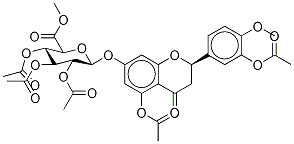 Hesperetin 3,4-di-O-Acetyl 7-(2',3',4'-Tri-O-acetyl-β-D-glucuronic Acid Methyl Ester) Struktur