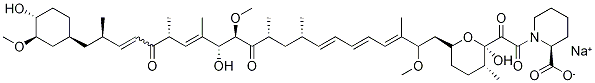 [2R-[2α,2(S*),3α,6β[2S*,3E,5E,7E,9S*,11R*,13R*,14R*,15E,17R*,19E/Z,21R*,22(1S*,3R*,4R*)]]]-1-[Oxo[tetrahydro-2-hydroxy-6-[14-hydroxy-22-(4-hydroxy-3-Methoxycyclohexyl)-2,13-diMethoxy-3,9,11,15,17,21-hexaMethyl-12,18-dioxo-3,5,7,15,19-docosapentaenyl]-3-Methyl-2H-pyran-2-yl]acetyl]- Struktur