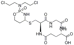 N-[S-[2-[Bis(2-chloroethyl)aMino]tetrahydro-2H-1,3,2-oxazaphosphorin-4-yl]-N-L-γ-glutaMyl-L-cysteinyl]glycine-d4 Struktur