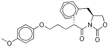 3-[5-(4-Methoxyphenoxy)-(2S)-2-methyl-1-oxobutyl]-(4S)-4-benzyl-2-oxazolidinone Struktur