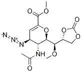 (4S,5R,6R,7S,8R)-5-(Acetylamino)-2,6-anhydro-4-azido-3,4,5-trideoxy-7-O-methyl-D-glycero-D-galacto-non-2-enonic Acid Methyl Ester Cyclic 8,9-Carbonate Struktur