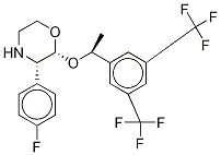 2-(R)-[1-(R)-(3,5-Bis(trifluoromethyl)phenyl)ethoxy]-3-(S)-fluorophenylmorpholine-d2 Struktur