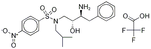 N-[(2R,3S)-3-Amino-2-hydroxy-4-phenylbutyl]-N-(2-methylpropyl)-4-nitrobenzenesulfonamide Trifluoroacetic Acid Salt Struktur