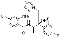 2-Amino-4-chloro-N-[(1R,2R)-2-(2,4-difluorophenyl)-2-hydroxy-1-methyl-3-(1H-1,2,4-triazol-1-yl)propyl]benzamide-d3 Struktur