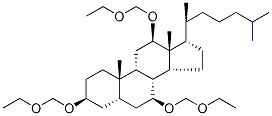 Trihydroxycoprostane 3,7,12-Triethoxymethyl Ether Struktur