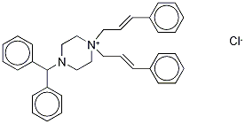 4-(DiphenylMethyl)-1,1-bis[(E)-3-phenylprop-2-enyl]piperaziniuM-d8 Chloride Struktur