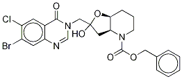 (3aR,7aR)-rel-2-[(7-Bromo-6-chloro-4-oxo-3(4H)-quinazolinyl)methyl]hexahydro-2-hydroxy-furo[3,2-b]pyridine-4(2H)-carboxylic Acid Phenylmethyl Ester Struktur