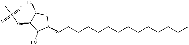 5-Tridecyl-5-deoxy-D-ribofuranose 2-O-Methanesulfonate Struktur