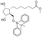 (1R,2S,3R,5S)-2-(tert-Butyldiphenylsilyloxy)methyl-3,5-dihydroxy-cyclopentaneheptanoic Acid Methyl Ester Struktur