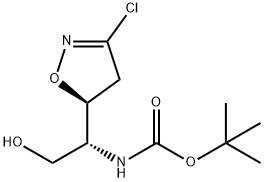 N-tert-Butoxycarbonyl (βR,5S)-β-AMino-3-chloro-4,5-dihydro-5-isoxazoleethanol Struktur