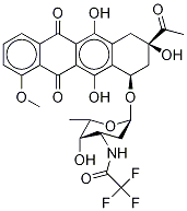 N-(Trifluoroacetyl)daunorubicin-13CD3 Struktur