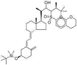 (3β,5Z,7E,22E)-3-O-tert-ButyldiMethylsilyl-25-tetrahydropyranyl-23-phenylsulfonyl- Struktur