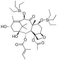 10-Desacetyl-2-desbenzoyl-7,10-bis(O-triethylsilyl)-2-tiglyl Baccatin III Struktur