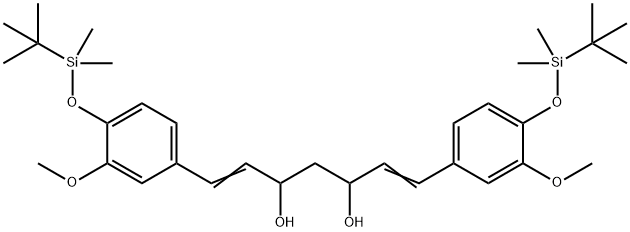 (1E,6E)-1,7-Bis(4-O-tert-butyl-diMethylsilyl-3-Methoxyphenyl)-1,6-heptadiene-3,5-diol Struktur