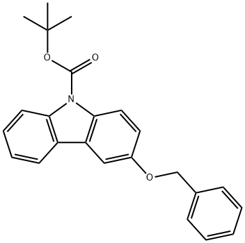 3-Benzyloxy-9H-carbazole N-Carboxylic Acid tert-Butyl Ester Struktur