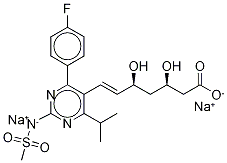 N-Desmethyl Rosuvastatin -d6 Disodium Salt Struktur