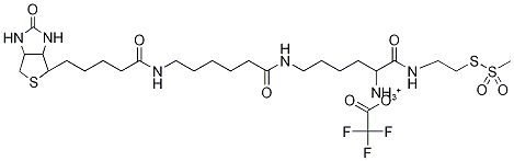 N-Methanethiosulfonylethylene-N6-(6-biotinamidocaproyl)lysineamido-N-α-ammonium Trifluoroacetic Acid Salt Struktur