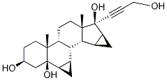 (3S,5R,6R,7R,8R,9S,10R,13S,14S,15S,16S,17S)-octadecahydro-17-(3-hydroxy-1-propynyl-13C3)-10,13-dimethyl-5H-dicyclopropa[6,7:15,16]cyclopenta[a]phenanthrene-3,5,17-triol Struktur