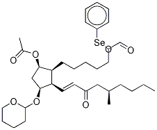 (11α,13E,17S)-9-O-Acetyl-17,20-dimethyl-15-oxo-2-(phenylseleno)-11-O-tetrahydropyranyl-prosta-13-en-1-oic Acid-d3 Methyl Ester (Mixture of Diastereomers) Struktur