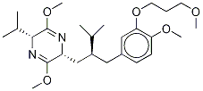 (2R,5R)-2,5-Dihydro-3,6-dimethoxy-2-[(2S)-2-[[4-methoxy-3-(3-methoxypropoxy)phenyl]methyl]-3-methylbutyl]-5-(1-methylethyl)pyrazine Struktur