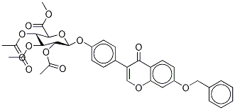 7-O-Benzyl Daidzein 4'-Tri-O-acetyl-β-D-glucuronic Acid Methyl Ester Struktur