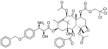 N-Debenzoyl-3'-p-O-benzy-7-{[(2,2,2,-trichloroethyl)oxy]carbonyl}paclitaxel Struktur