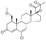 1α-(MethoxyMethyl) ChlorMadinone Acetate Struktur