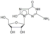 8-Hydroxy Guanosine-13C,15N2 Struktur